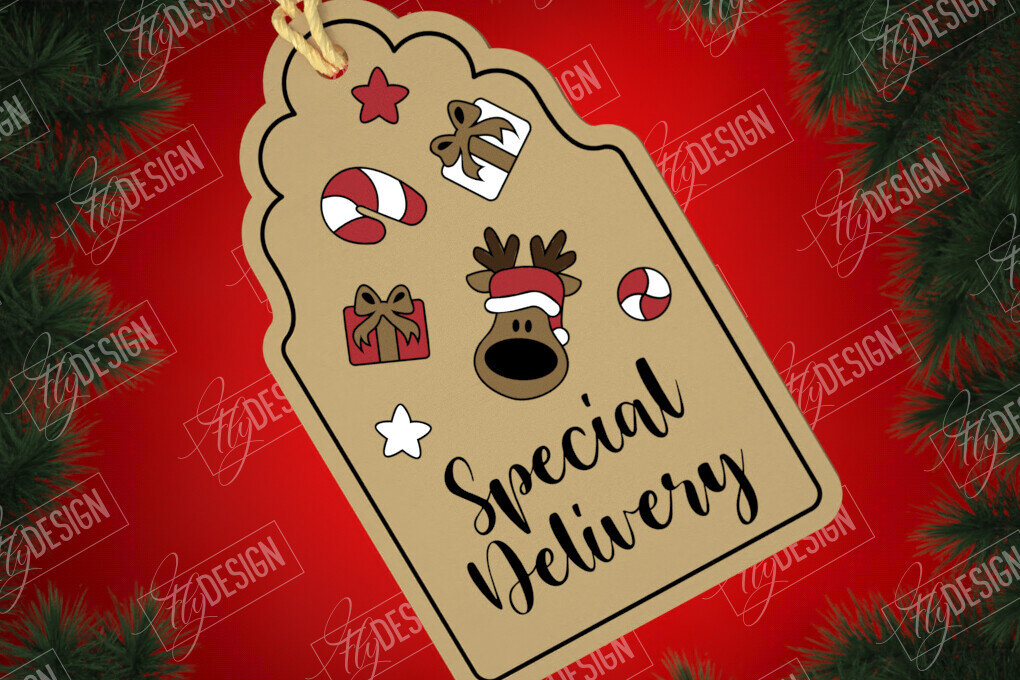 Σετ των 2 Intra απο ξύλο plywood 3mm-4mm πάχος - Χριστουγεννιάτικη ετικέτα | Ετικέτες δώρων | Δώρο Χριστουγέννων Δίασταση 15x15 cm INTRAFABR-107187308