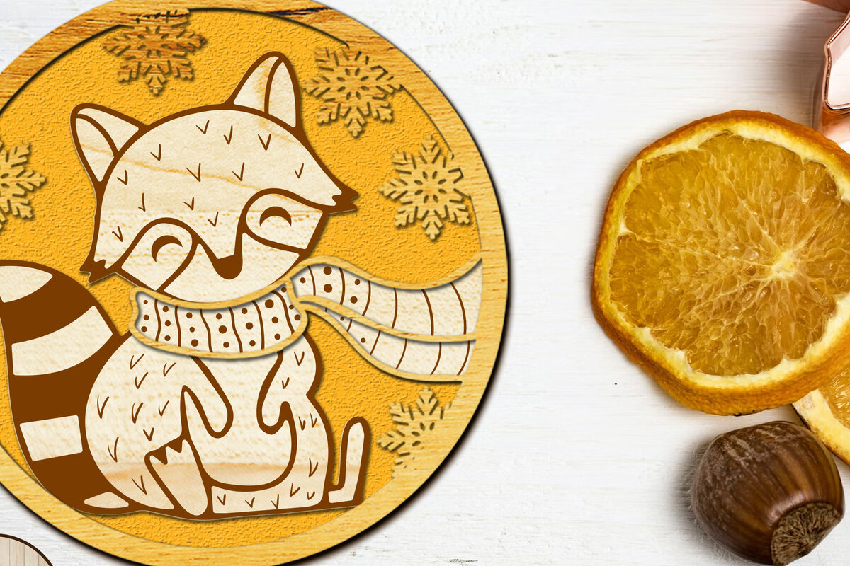 Σετ των 3 Intra απο ξύλο plywood 3mm-4mm πάχος - Διακόσμηση Χριστουγεννιάτικου Δέντρου, Χαρτί και Ξύλο Δίασταση 4x4 cm INTRAFABR-83888947