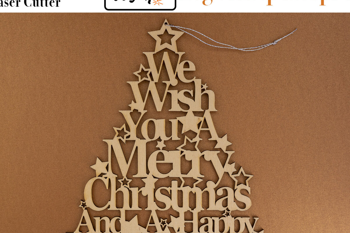 Σετ των 2 Intra απο ξύλο plywood 3mm-4mm πάχος - Στολισμός Χριστουγεννιάτικου Δέντρου για  Δίασταση 20x20 cm INTRAFABR-53397018