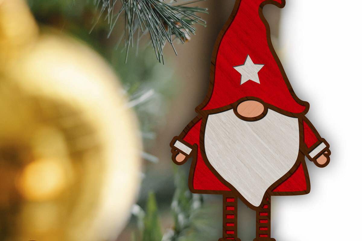 Σετ των 3 Intra απο ξύλο plywood 3mm-4mm πάχος - Χριστουγεννιάτικο Δέντρο Gnome Παιχνίδι Διακόσμηση Δίασταση 4x4 cm INTRAFABR-86495113