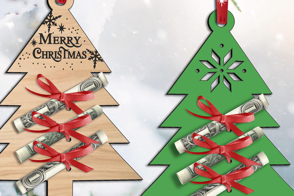 Σετ των 3 Intra απο ξύλο plywood 3mm-4mm πάχος - Στολίδι για χριστουγεννιάτικο δέντρο  Δίασταση 6x6 cm INTRAFABR-107115366