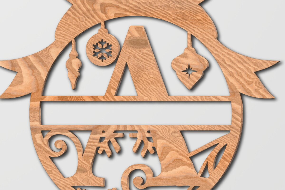 Σετ των 3 Intra απο ξύλο plywood 3mm-4mm πάχος - Χριστουγεννιάτικο Δέντρο Στολίδι Γραμματοσειρά "a"  Δίασταση 6x6 cm INTRAFABR-38779394