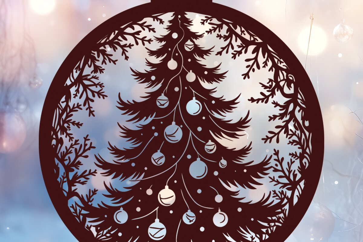 Σετ των 3 Intra απο ξύλο plywood 3mm-4mm πάχος - Στολίδι Χριστουγεννιάτικου Δέντρου  45 Δίασταση 6x6 cm INTRAFABR-116524367