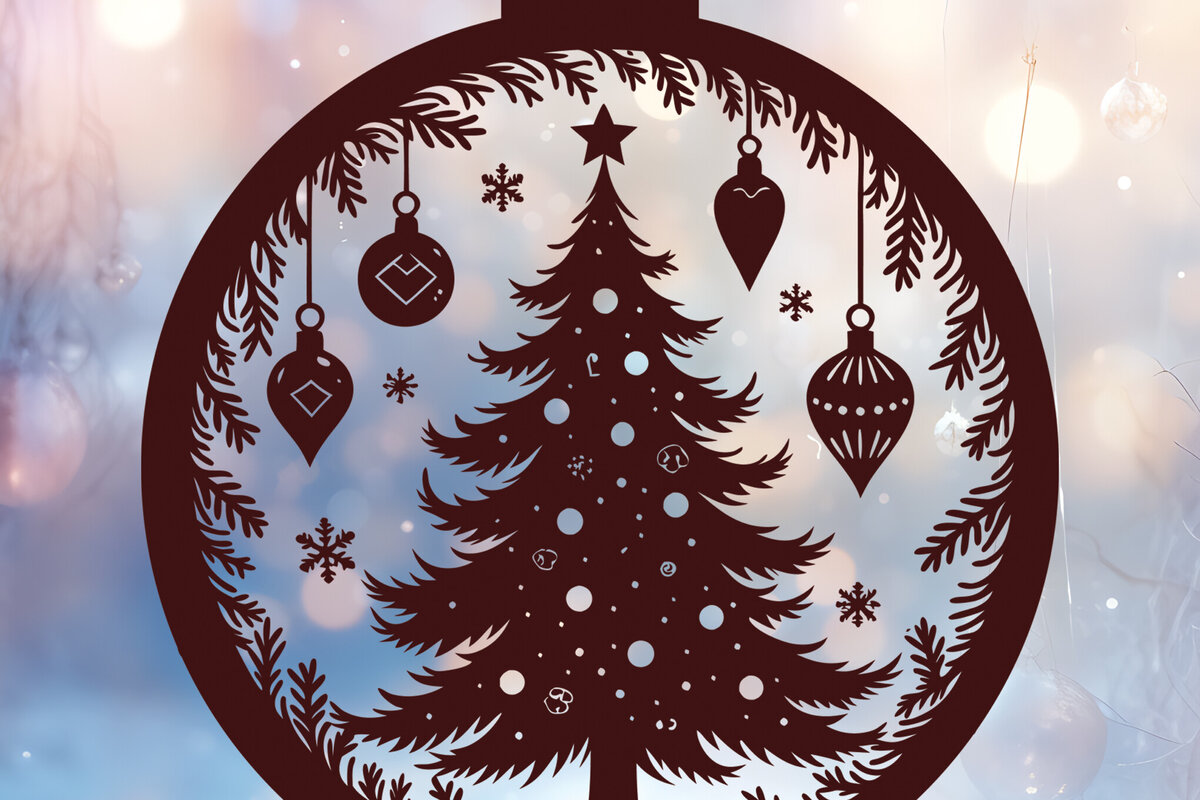 Σετ των 3 Intra απο ξύλο plywood 3mm-4mm πάχος - Στολίδι Χριστουγεννιάτικου Δέντρου Cut Laser 50 Δίασταση 6x6 cm INTRAFABR-116699772