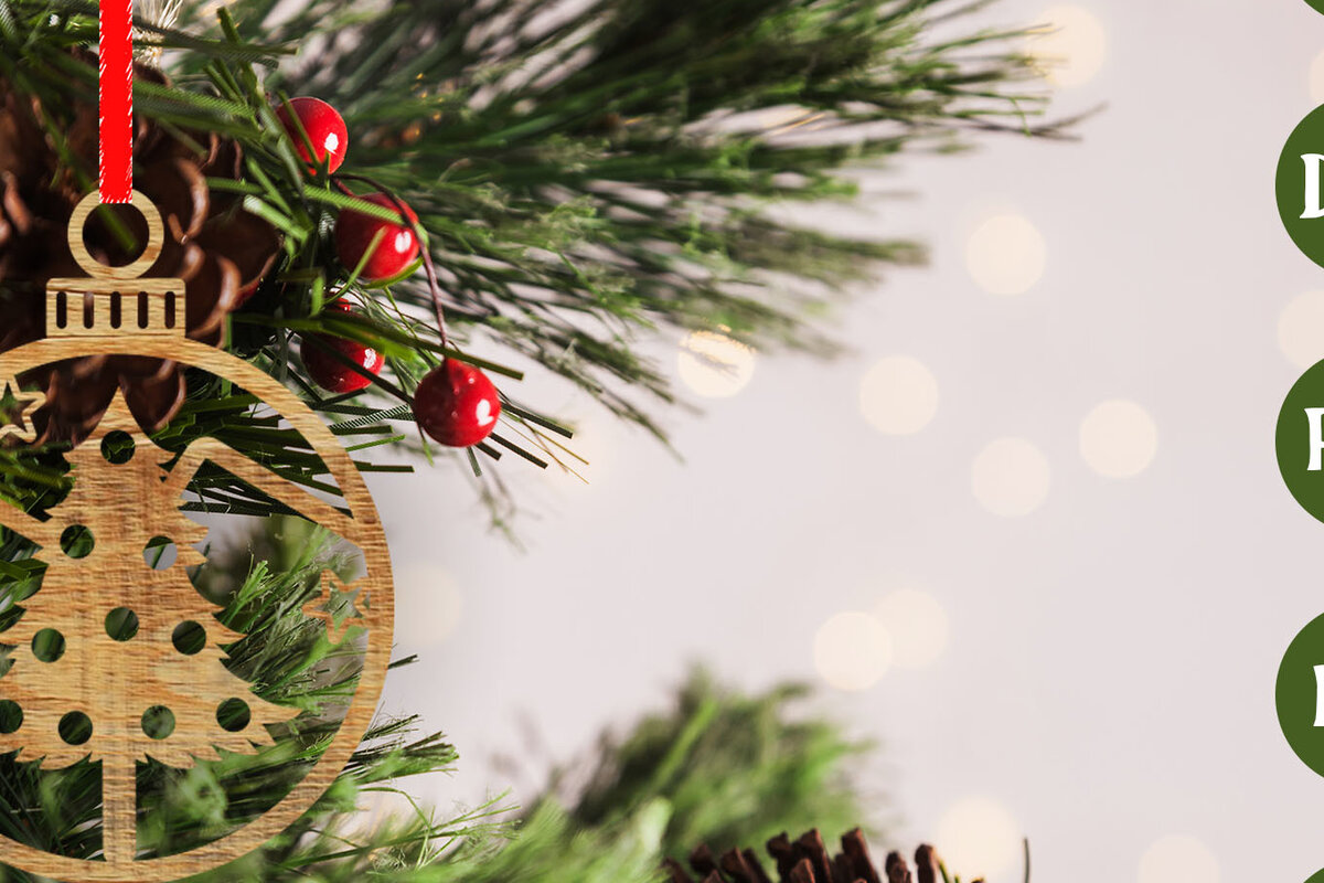 Σετ των 3 Intra απο ξύλο plywood 3mm-4mm πάχος - Στολίδι Χριστουγεννιάτικου Δέντρου | Laser Cut  Δίασταση 6x6 cm INTRAFABR-48619788