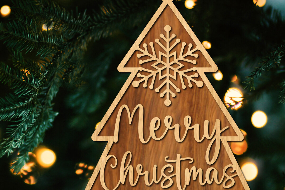 Σετ των 3 Intra απο ξύλο plywood 3mm-4mm πάχος - Στολίδι Χριστουγεννιάτικου Δέντρου με Laser Cut  Δίασταση 6x6 cm INTRAFABR-106050641