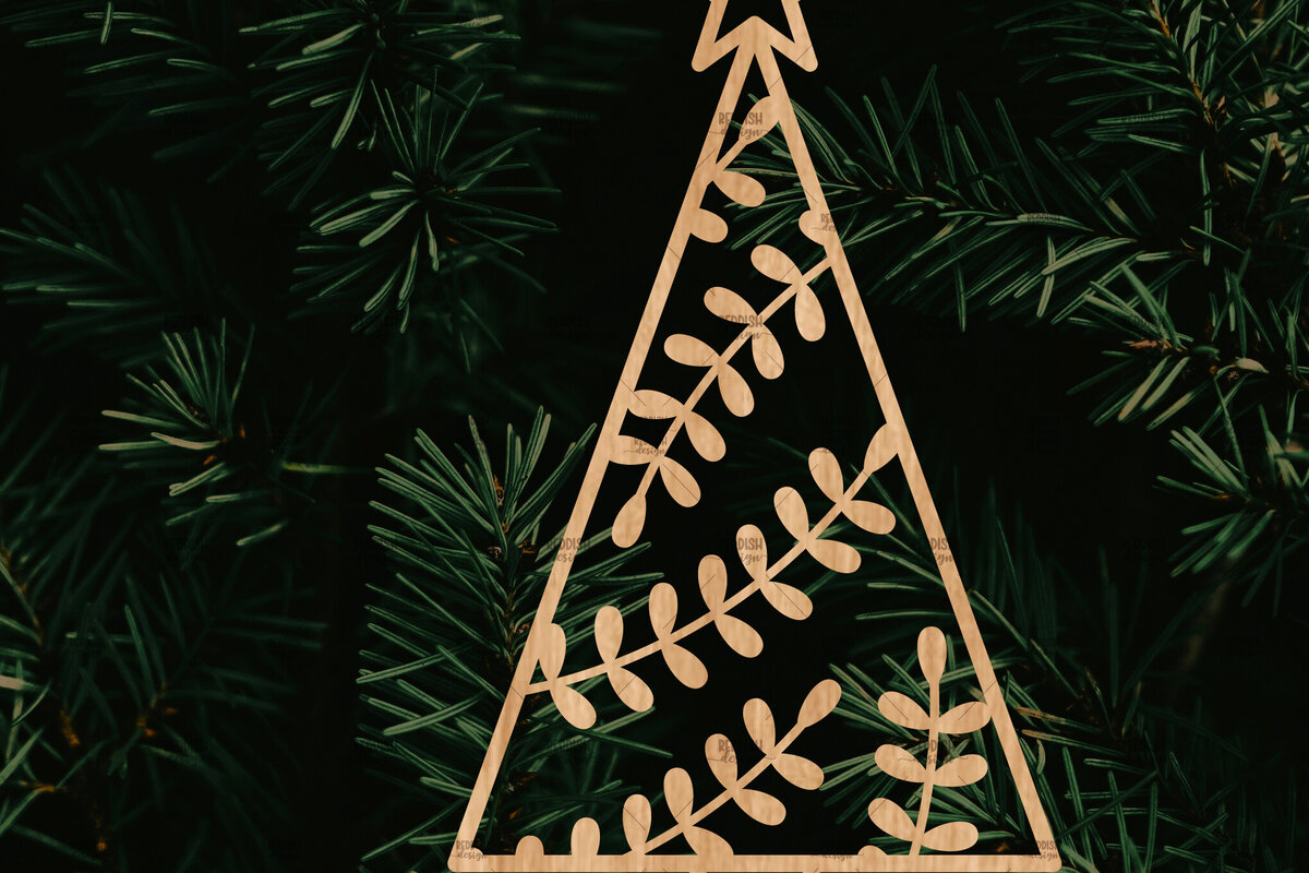 Σετ των 3 Intra απο ξύλο plywood 3mm-4mm πάχος - Στολίδι Χριστουγεννιάτικου Δέντρου με Laser Cut  Δίασταση 6x6 cm INTRAFABR-106125876