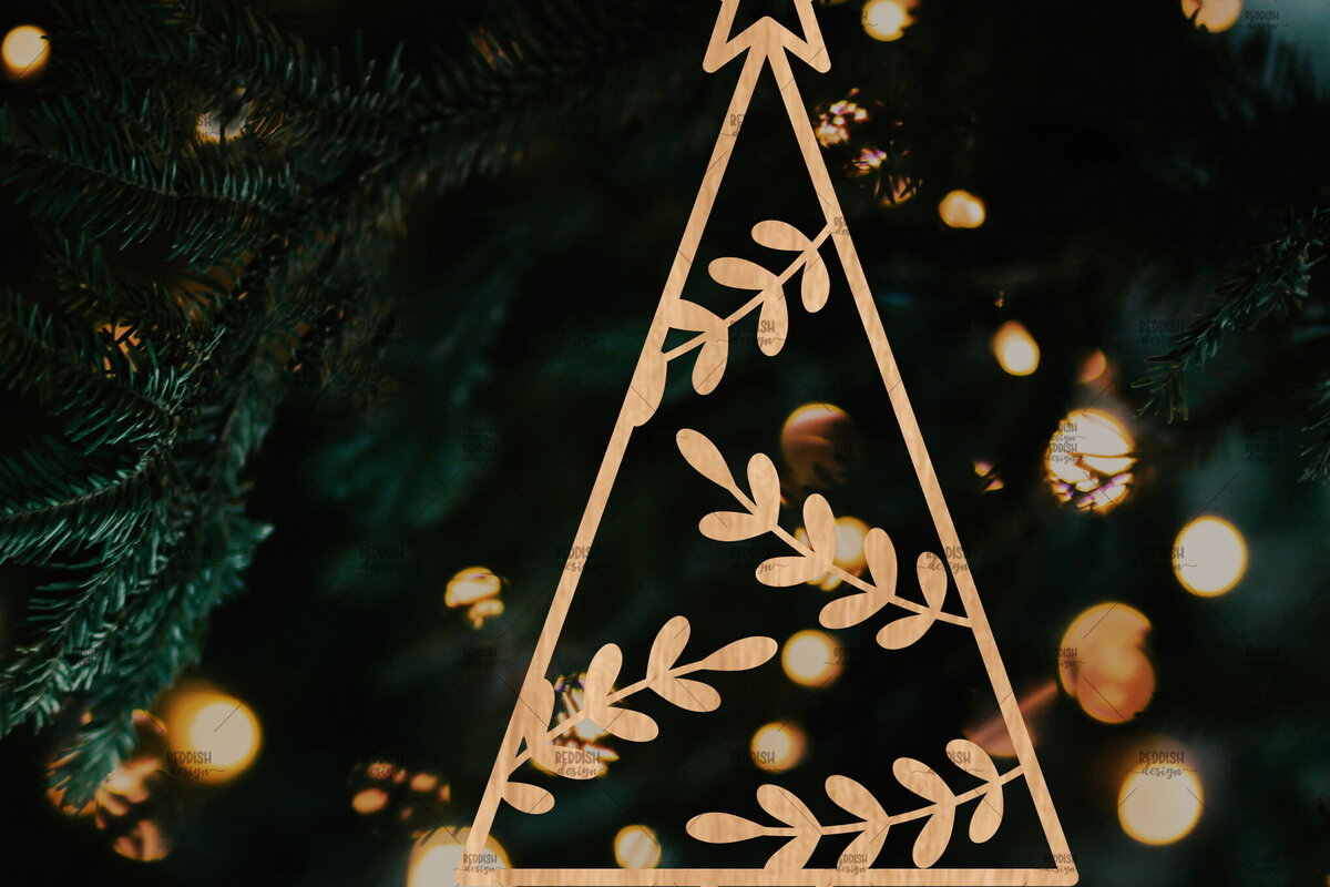 Σετ των 3 Intra απο ξύλο plywood 3mm-4mm πάχος - Στολίδι Χριστουγεννιάτικου Δέντρου με Laser Cut  Δίασταση 6x6 cm INTRAFABR-106128712