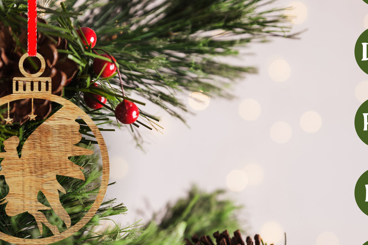 Σετ των 3 Intra απο ξύλο plywood 3mm-4mm πάχος - Στολίδι Χριστουγεννιάτικου Δέντρου με Laser Cut  Δίασταση 6x6 cm INTRAFABR-48624731