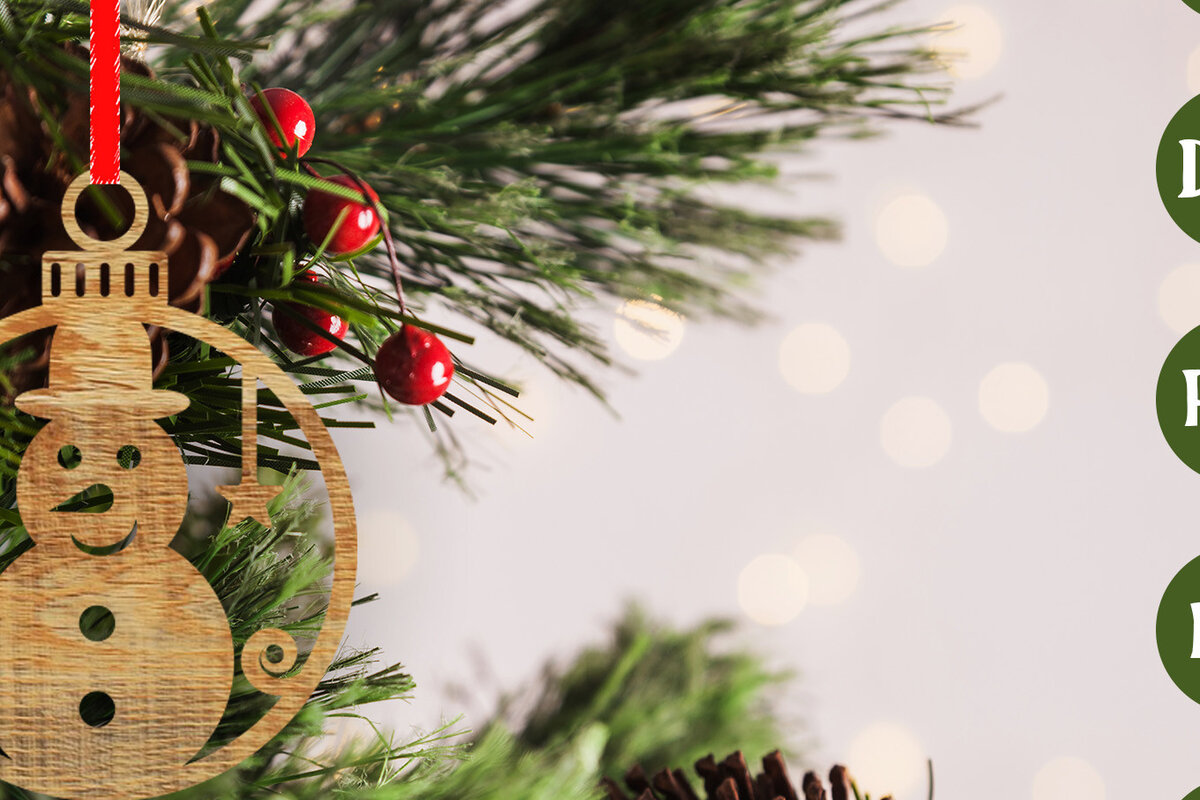 Σετ των 3 Intra απο ξύλο plywood 3mm-4mm πάχος - Στολίδι Χριστουγεννιάτικου Δέντρου   Δίασταση 6x6 cm INTRAFABR-48618816