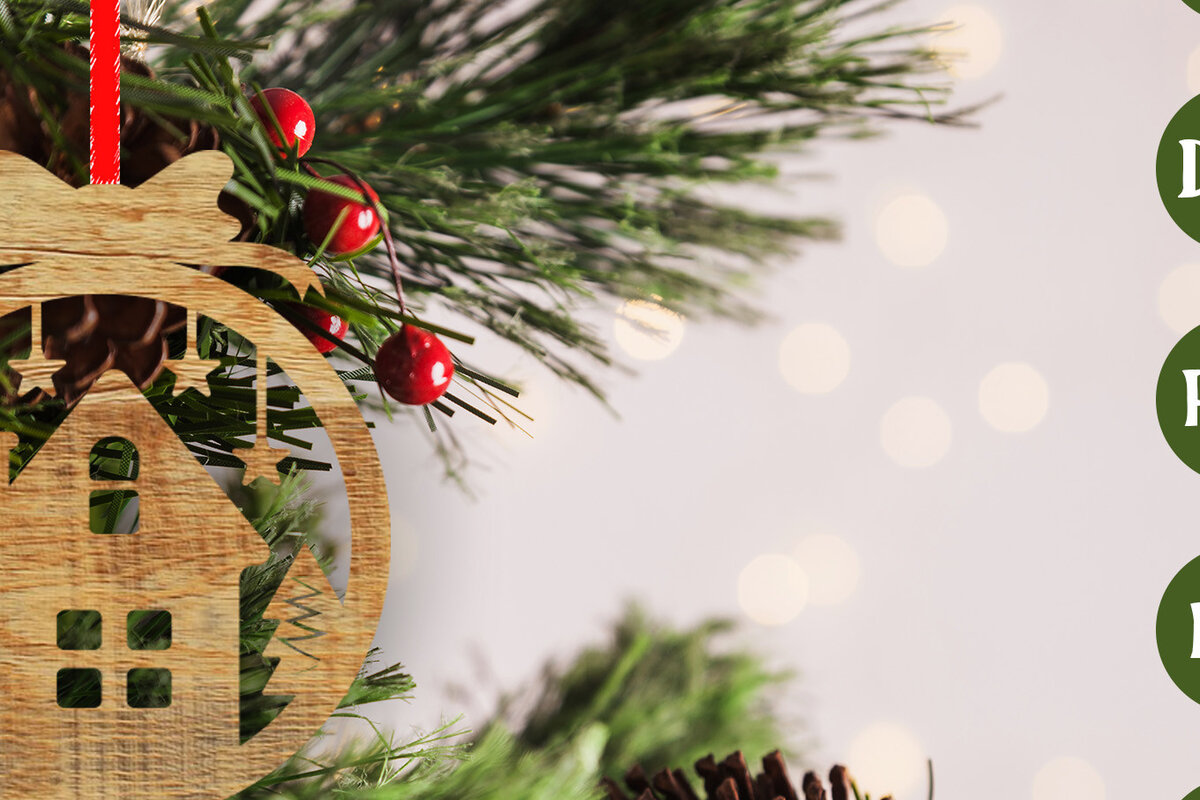 Σετ των 3 Intra απο ξύλο plywood 3mm-4mm πάχος - Στολίδι Χριστουγεννιάτικου Δέντρου   Δίασταση 6x6 cm INTRAFABR-48794406