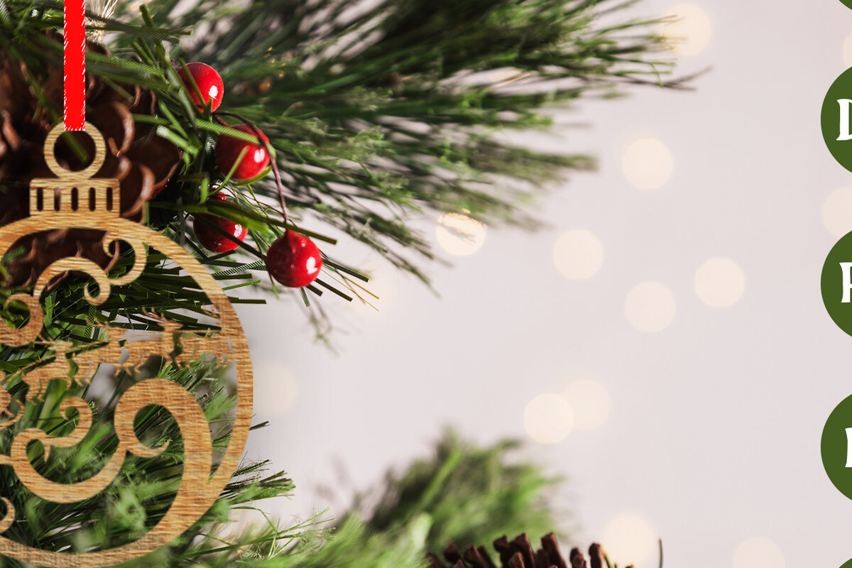 Σετ των 3 Intra απο ξύλο plywood 3mm-4mm πάχος - Στολίδι Χριστουγεννιάτικου Δέντρου   Δίασταση 6x6 cm INTRAFABR-48616555