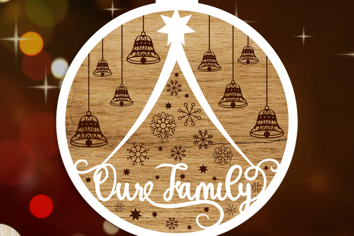 Σετ των 3 Intra απο ξύλο plywood 3mm-4mm πάχος - Χριστουγεννιάτικο δέντρο στρογγυλό στολίδι Δίασταση 5x3 cm INTRAFABR-109585101