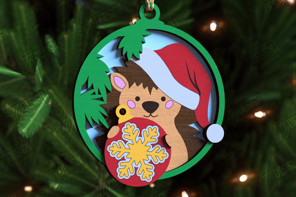 Σετ των 2 Intra απο ξύλο plywood 3mm-4mm πάχος - Παιχνίδι Χριστουγεννιάτικου Δέντρου | Διακοσμήσεις διακοπών Δίασταση 15x15 cm INTRAFABR-109883573