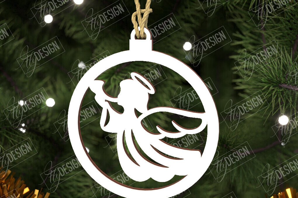 Σετ των 3 Intra απο ξύλο plywood 3mm-4mm πάχος - Παιχνίδι Χριστουγεννιάτικου Δέντρου | Σκηνή της Γέννησης |CNC Δίασταση 6x6 cm INTRAFABR-107562115