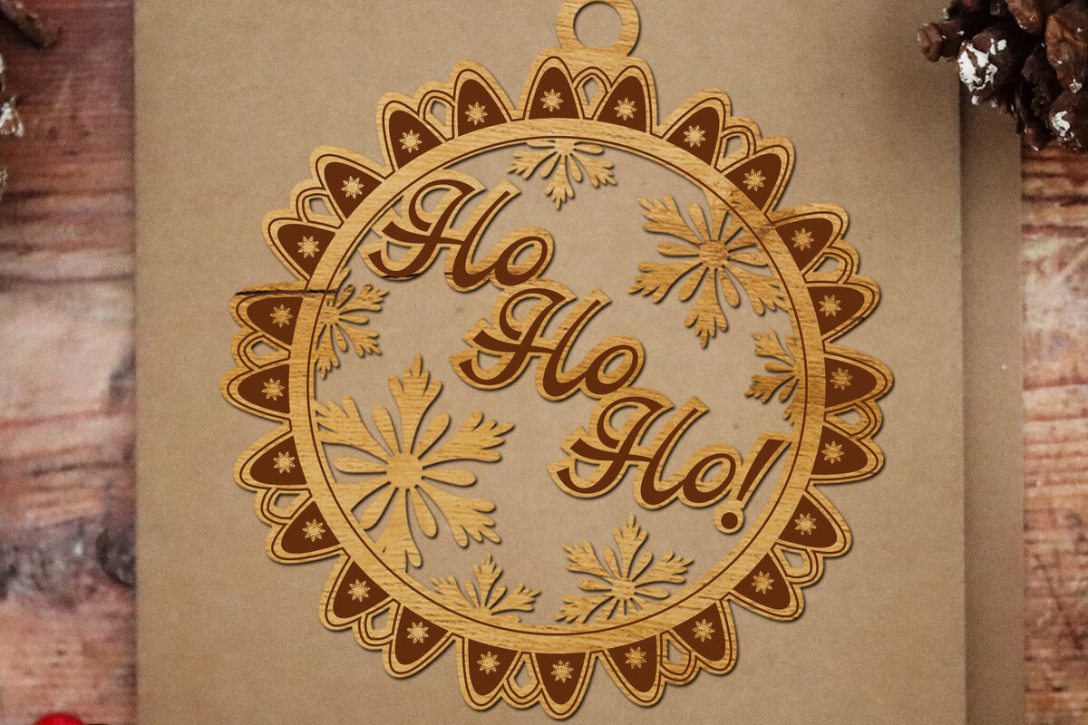 Σετ των 3 Intra απο ξύλο plywood 3mm-4mm πάχος - Πρότυπο παιχνιδιών χριστουγεννιάτικου δέντρου Δίασταση 6x4 cm INTRAFABR-109646105