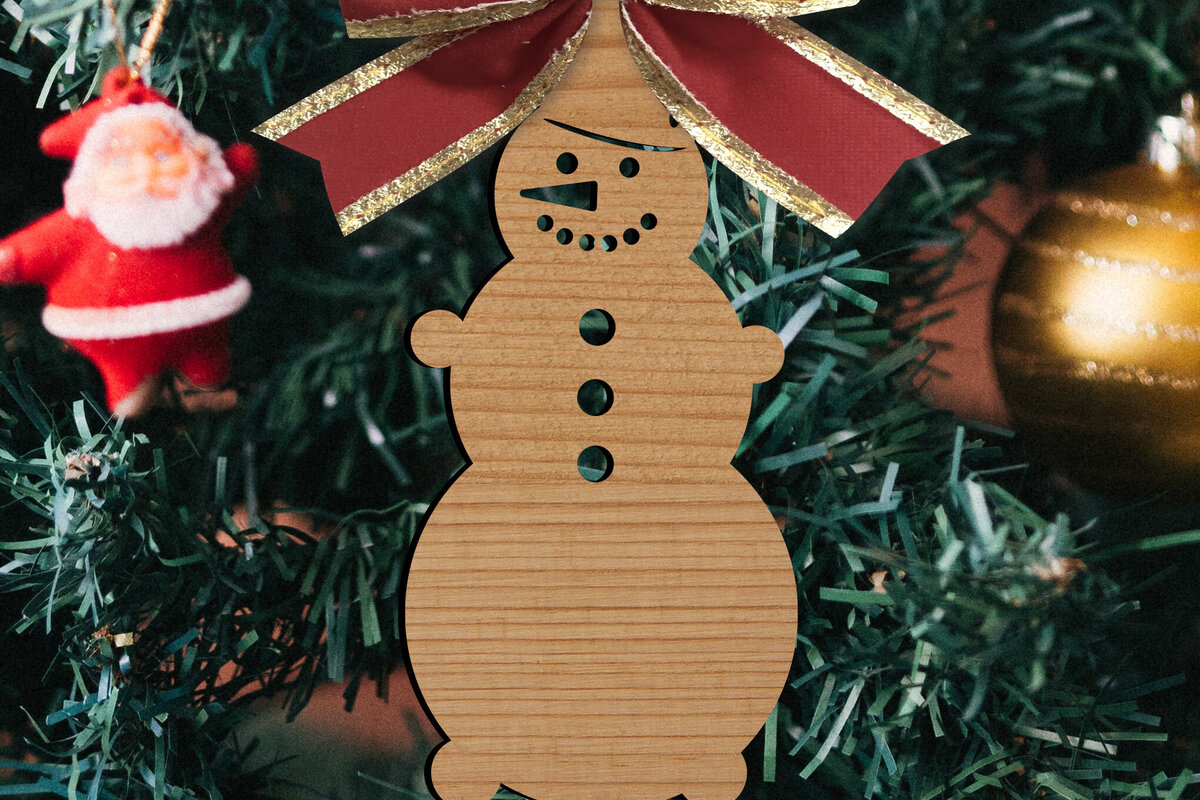 Σετ των 2 Intra απο ξύλο plywood 3mm-4mm πάχος - Παιχνίδια Χριστουγεννιάτικου Δέντρου  Δίασταση 15x15 cm INTRAFABR-80307965