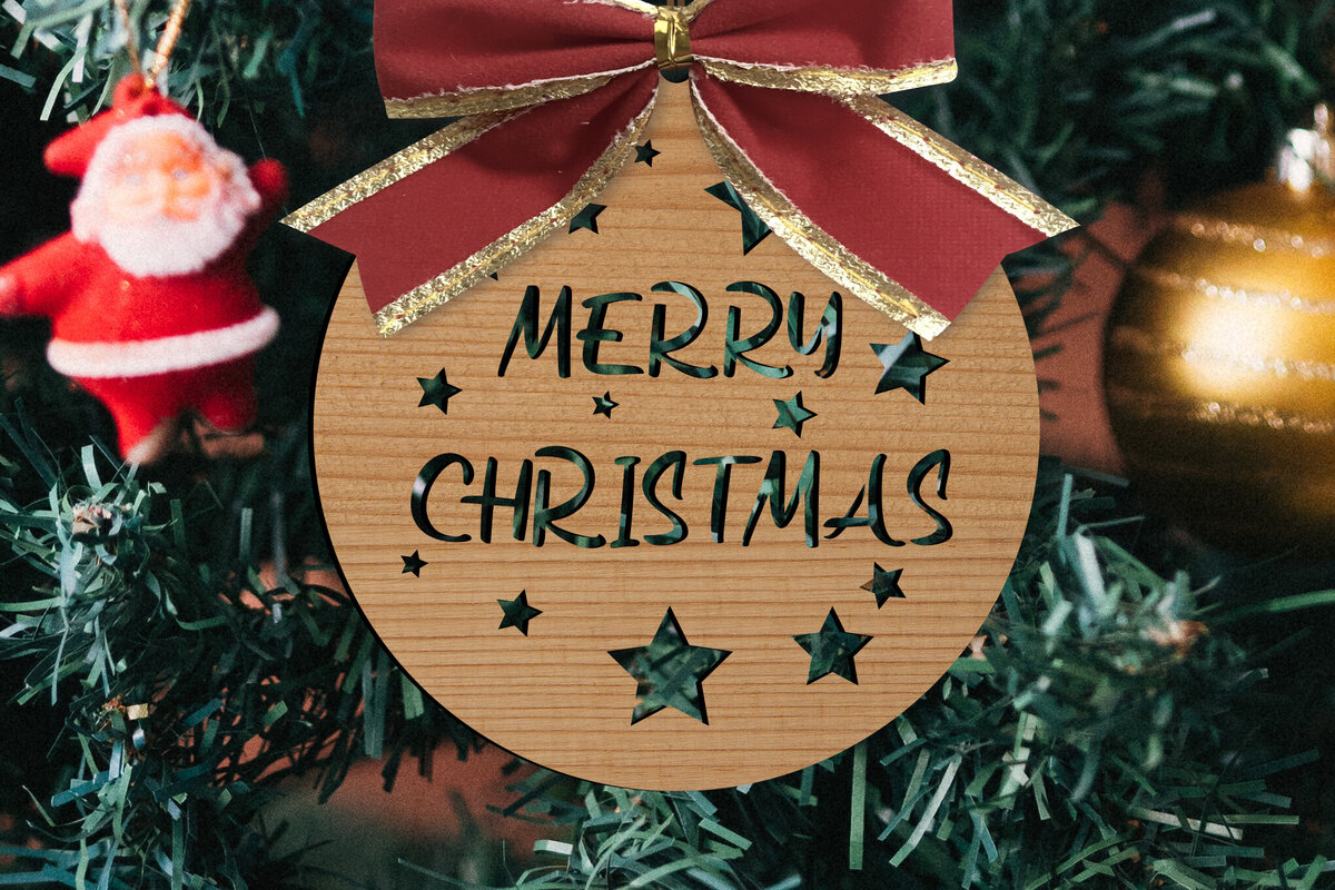 Σετ των 3 Intra απο ξύλο plywood 3mm-4mm πάχος - Παιχνίδια Χριστουγεννιάτικου Δέντρου  Δίασταση 15x15 cm INTRAFABR-80307969