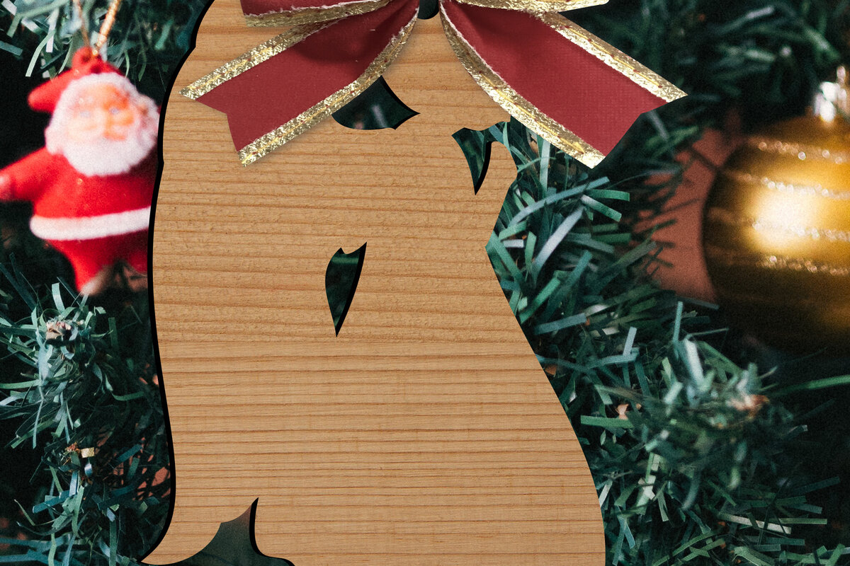 Σετ των 2 Intra απο ξύλο plywood 3mm-4mm πάχος - Παιχνίδια Χριστουγεννιάτικου Δέντρου  Δίασταση 15x15 cm INTRAFABR-80307911