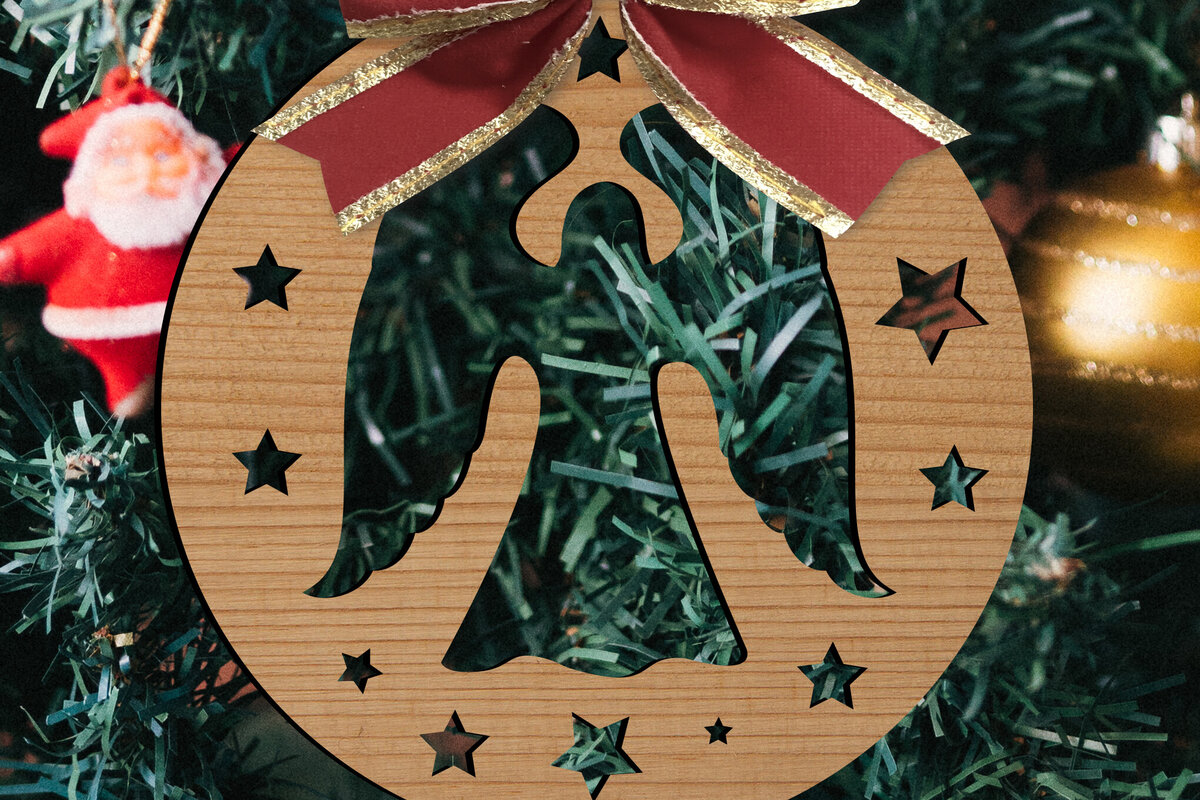 Σετ των 3 Intra απο ξύλο plywood 3mm-4mm πάχος - Παιχνίδια Χριστουγεννιάτικου Δέντρου  Δίασταση 15x15 cm INTRAFABR-80307918