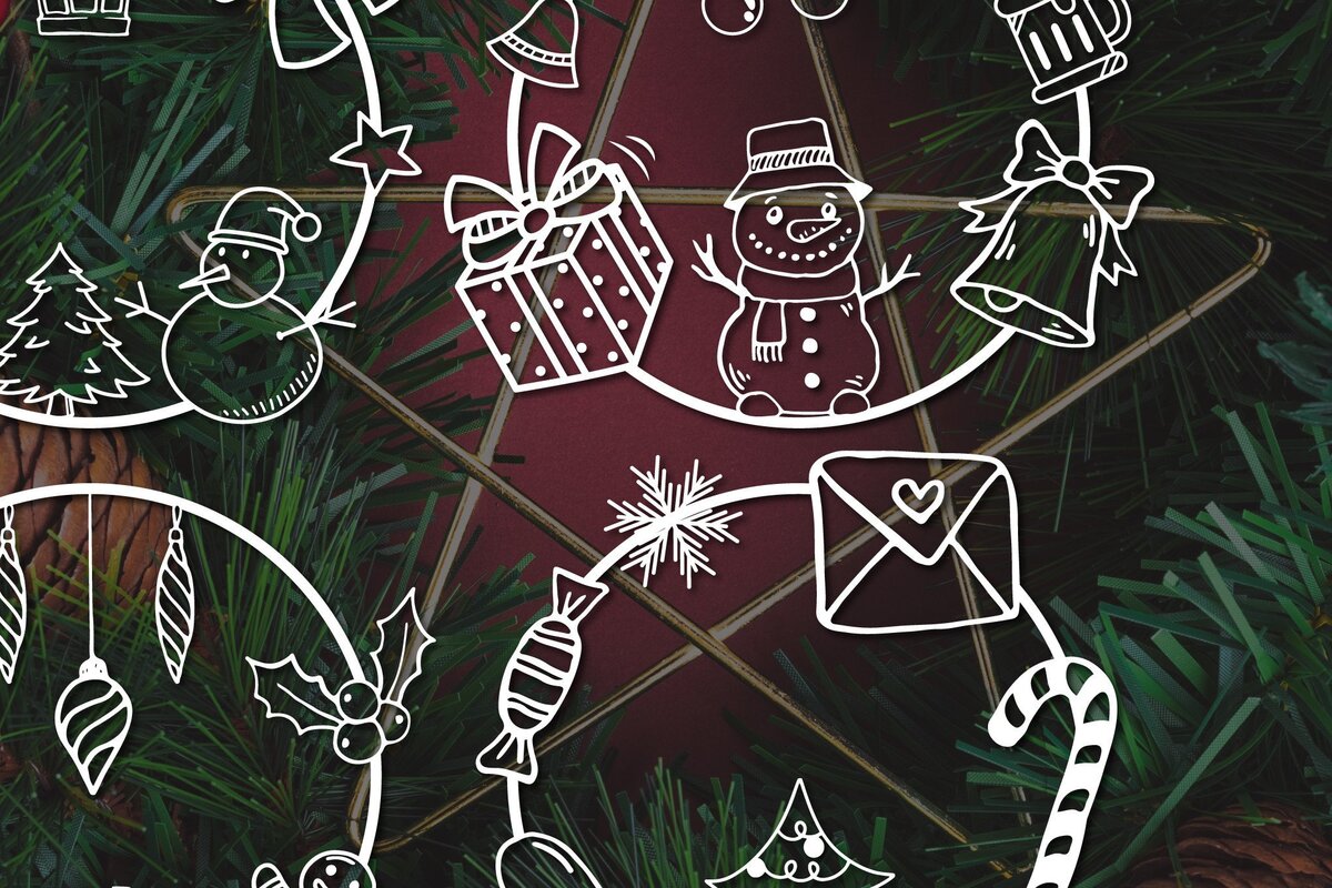 Σετ των 2 Intra απο ξύλο plywood 3mm-4mm πάχος - Χριστουγεννιάτικη Διακόσμηση Τοίχων  Πακέτο Δίασταση 15x15 cm INTRAFABR-37658800