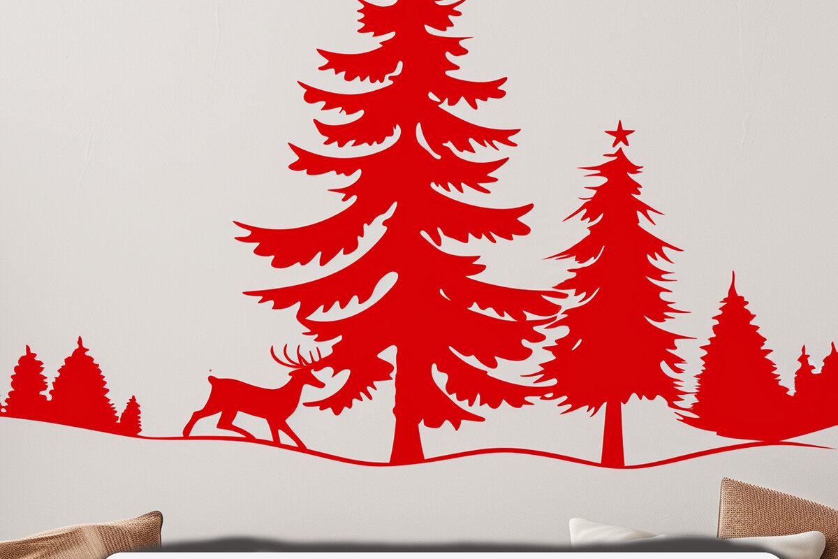 Σετ των 3 Intra απο ξύλο plywood 3mm-4mm πάχος - Χριστουγεννιάτικη διακόσμηση τοίχου  Cut  Δίασταση 4x4 cm INTRAFABR-100389229