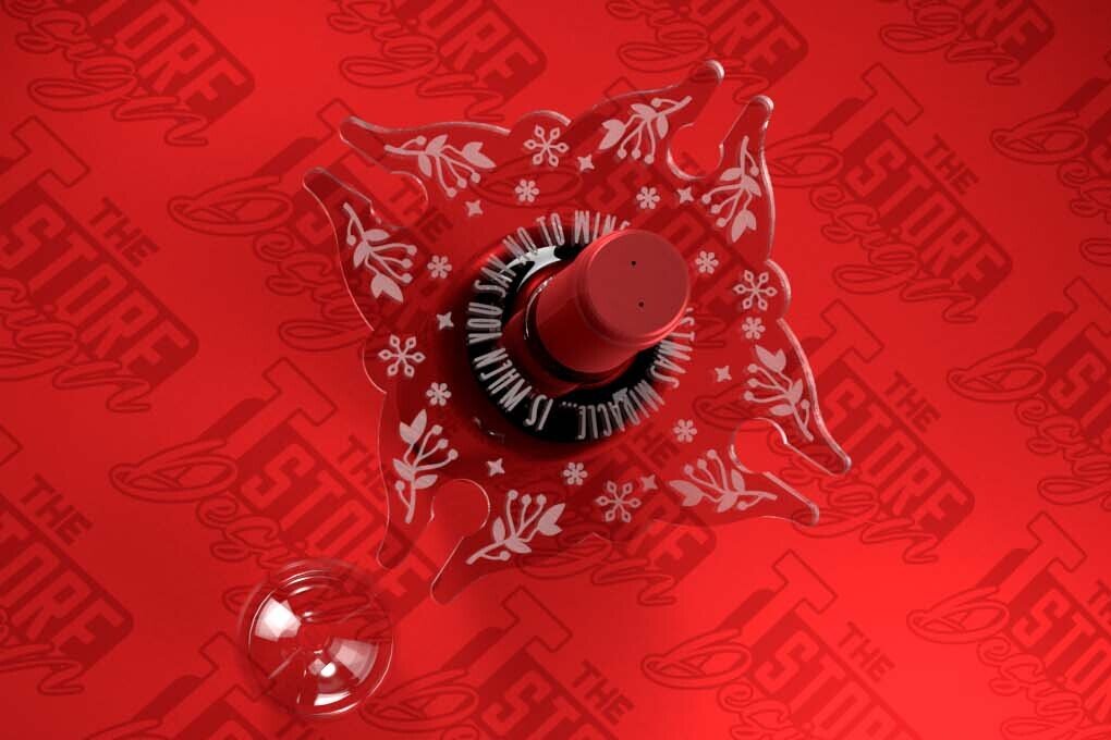 Σετ των 2 Intra απο ξύλο plywood 3mm-4mm πάχος - Christmas Wine Caddy Laser Cut  Δίασταση 15x15 cm INTRAFABR-79829292