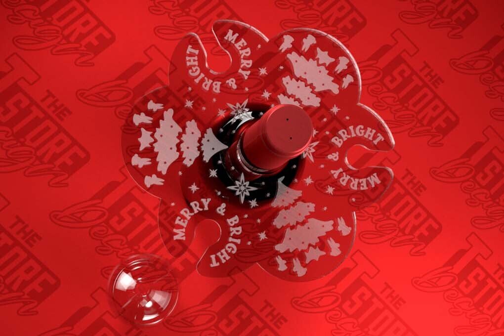 Σετ των 3 Intra απο ξύλο plywood 3mm-4mm πάχος - Christmas Wine Caddy Laser Cut  Δίασταση 15x15 cm INTRAFABR-79829460