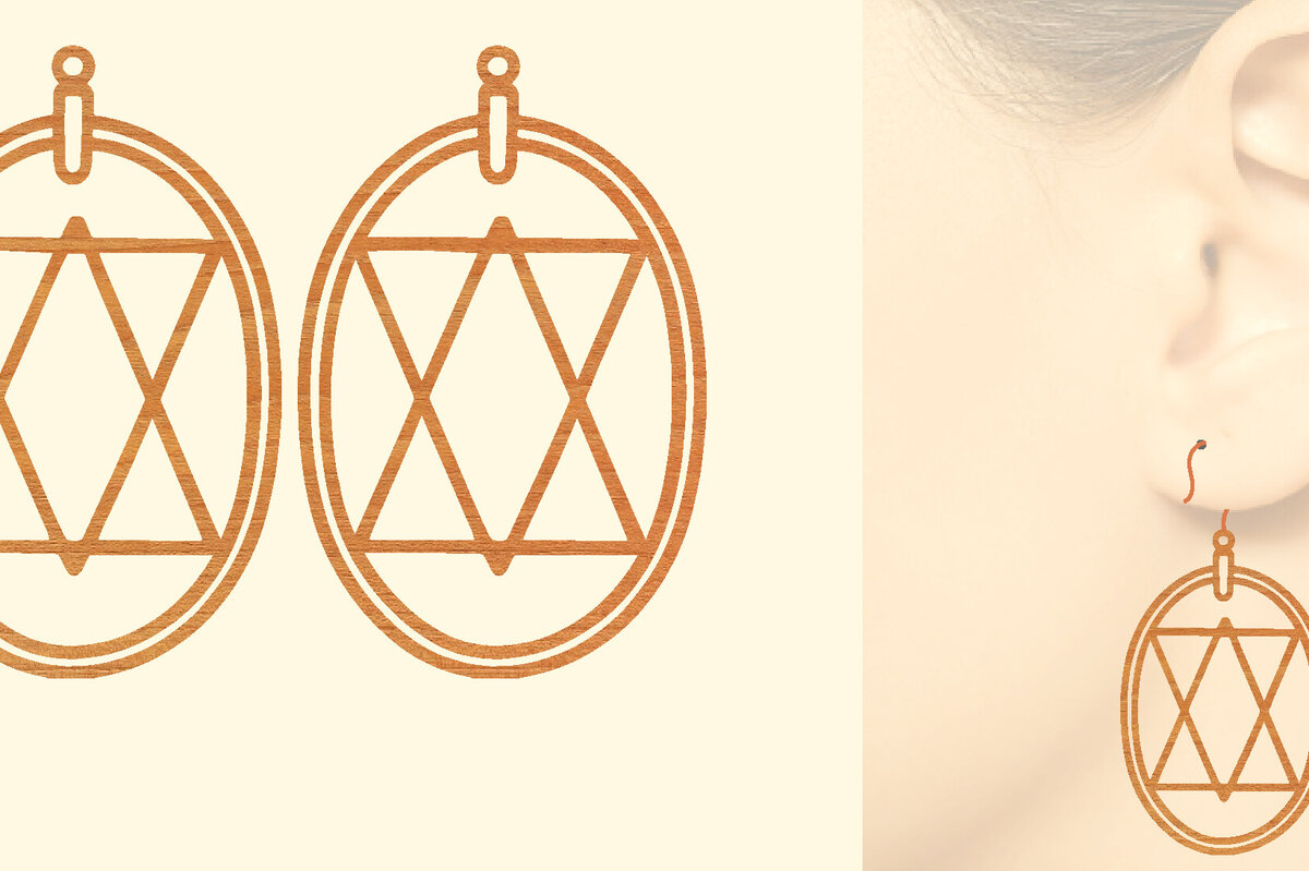 Σετ των 3 Intra απο ξύλο plywood 3mm-4mm πάχος - Χριστουγεννιάτικα Ξύλινα Σκουλαρίκια Laser Cut  Δίασταση 3x3 cm INTRAFABR-79867489