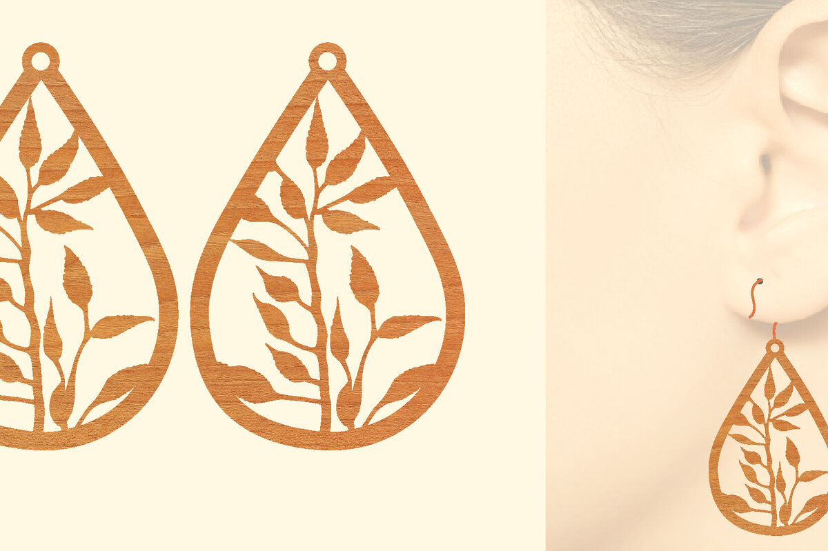 Σετ των 3 Intra απο ξύλο plywood 3mm-4mm πάχος - Χριστουγεννιάτικα Ξύλινα Σκουλαρίκια Laser Cut  Δίασταση 3x3 cm INTRAFABR-79867862