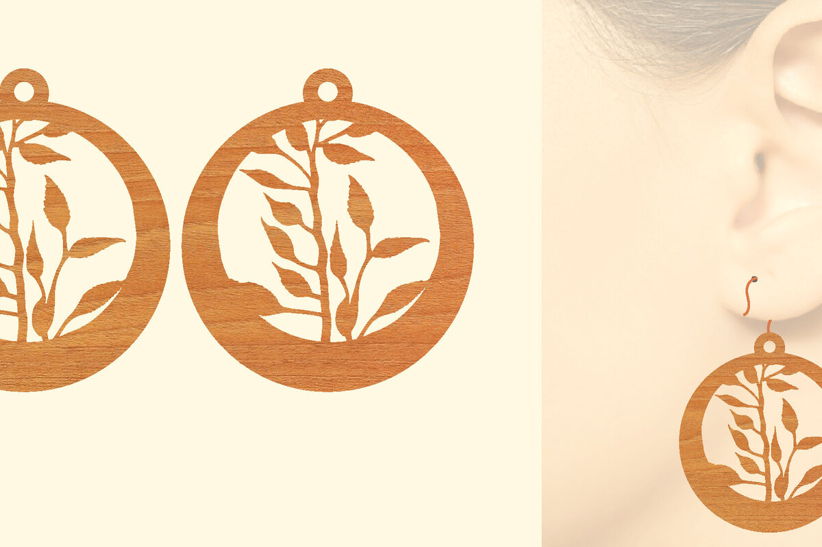 Σετ των 3 Intra απο ξύλο plywood 3mm-4mm πάχος - Χριστουγεννιάτικα Ξύλινα Σκουλαρίκια Laser Cut  Δίασταση 3x3 cm INTRAFABR-79867922