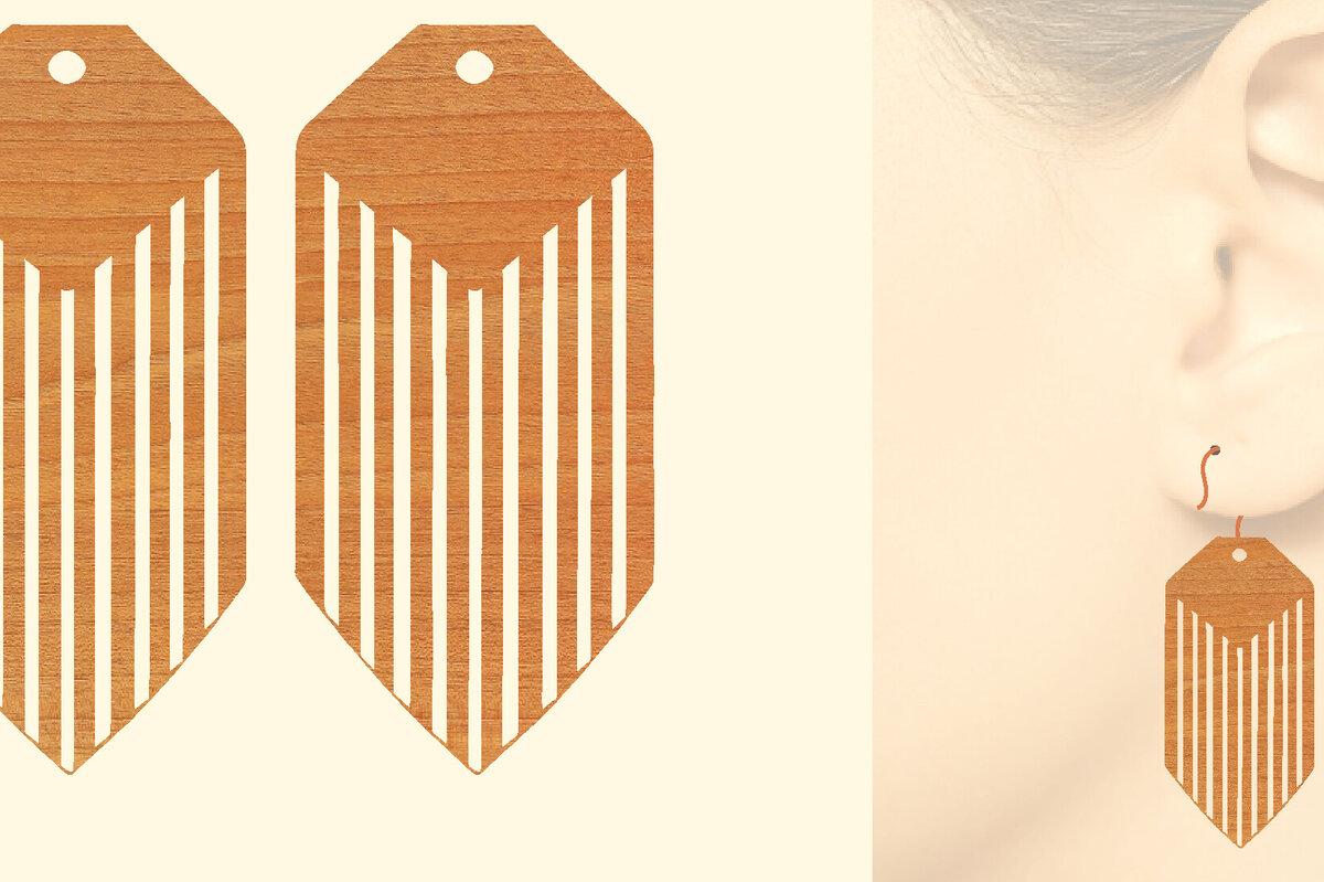 Σετ των 3 Intra απο ξύλο plywood 3mm-4mm πάχος - Χριστουγεννιάτικα Ξύλινα Σκουλαρίκια Laser Cut  Δίασταση 3x3 cm INTRAFABR-79868522