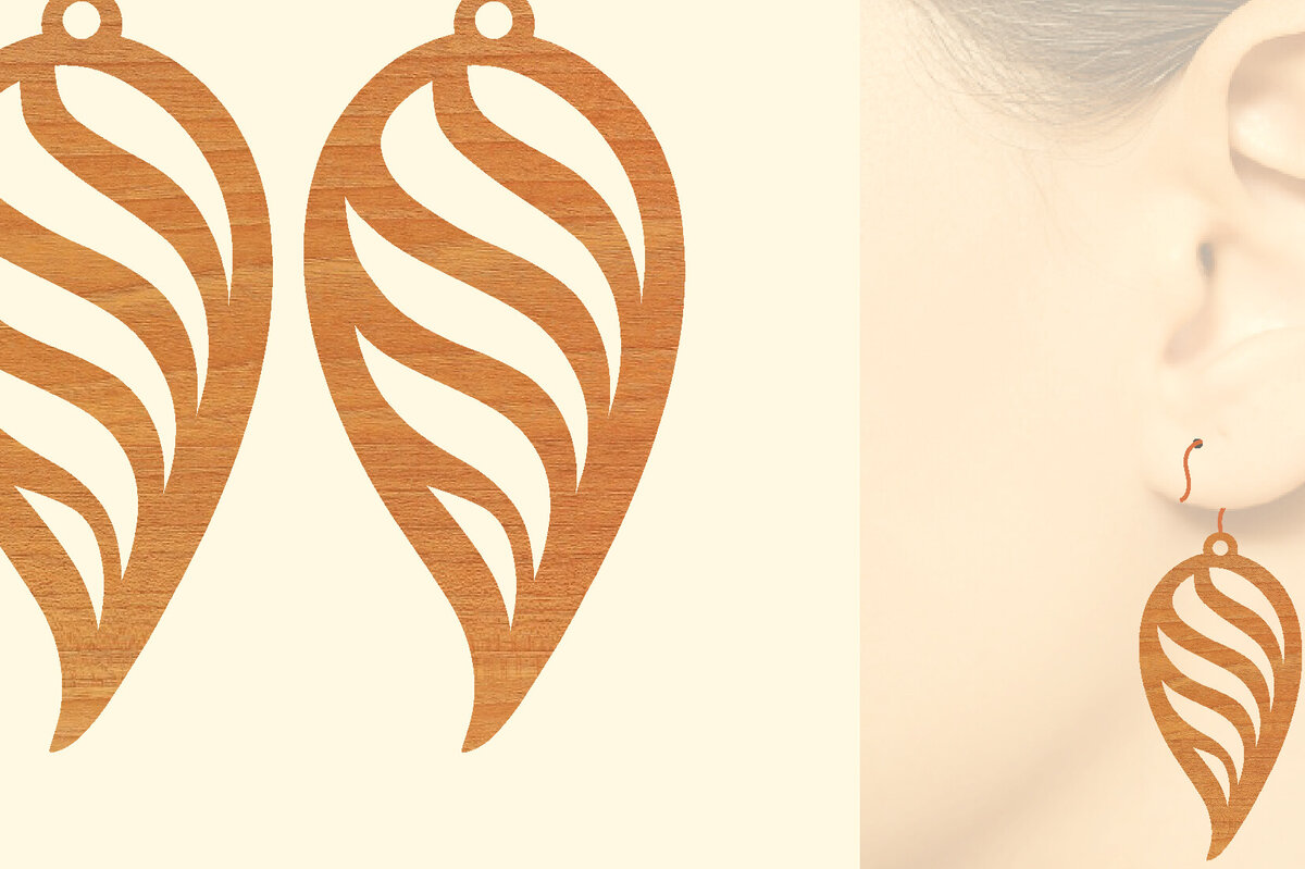 Σετ των 3 Intra απο ξύλο plywood 3mm-4mm πάχος - Χριστουγεννιάτικα Ξύλινα Σκουλαρίκια Laser Cut  Δίασταση 3x3 cm INTRAFABR-80079542