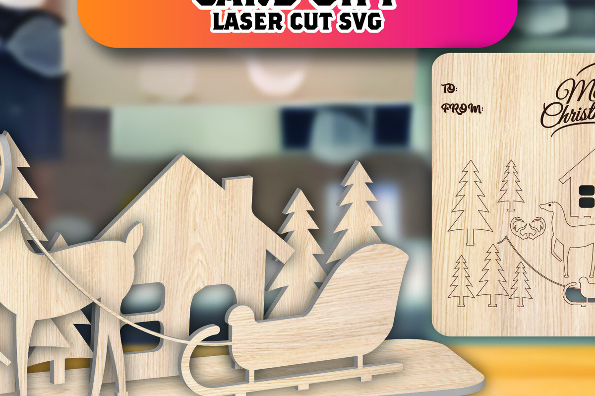 Σετ των 3 Intra απο ξύλο plywood 3mm-4mm πάχος - Χριστουγεννιάτικη ξύλινη κάρτα δώρο Laser Cut  Δίασταση 15x15 cm INTRAFABR-106885378