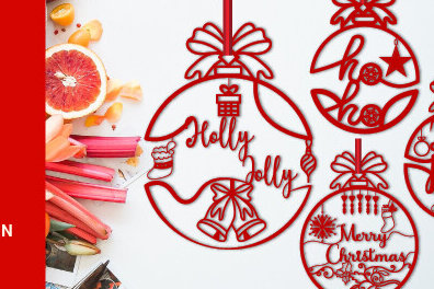 Σετ των 3 Intra απο ξύλο plywood 3mm-4mm πάχος - Χριστουγεννιάτικο Ξύλινο Στολίδι  Bundle1112 Δίασταση 6x6 cm INTRAFABR-108422819