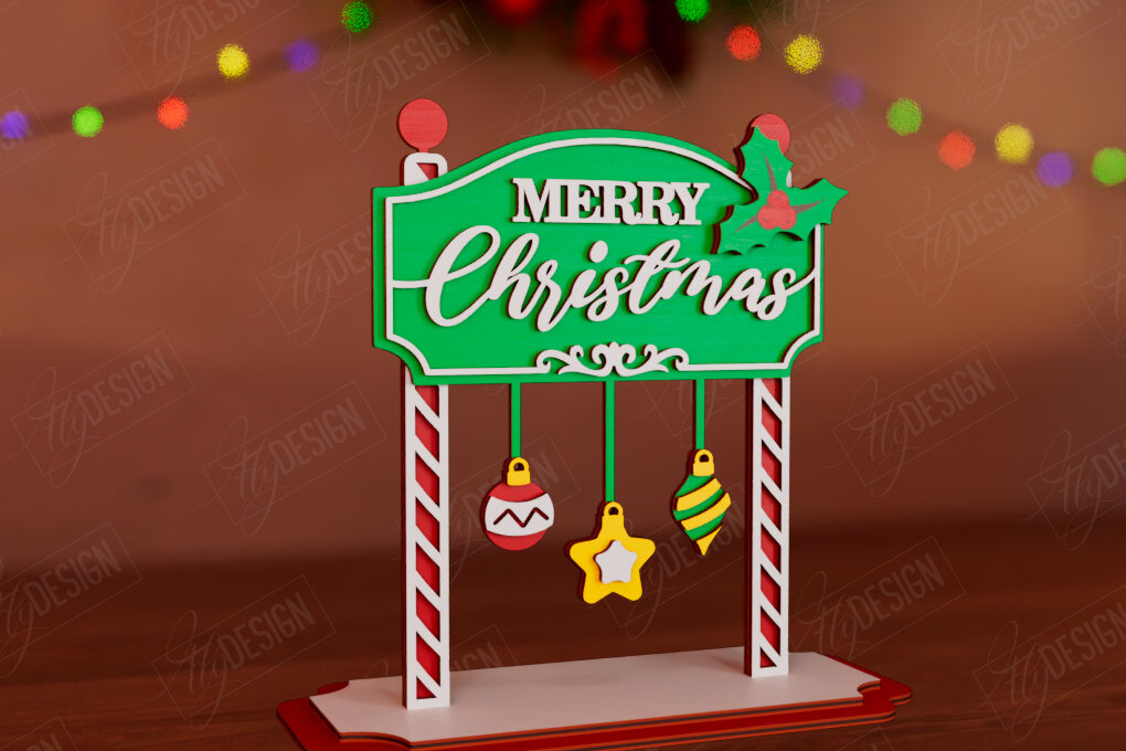 Σετ των 2 Intra απο ξύλο plywood 3mm-4mm πάχος - Χριστουγεννιάτικη Ξύλινη Πινακίδα | Χριστουγεννιάτικη διακόσμηση Δίασταση 15x15 cm INTRAFABR-110745615