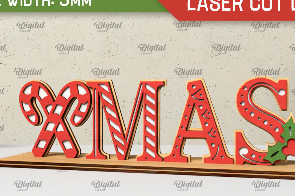 Σετ των 2 Intra απο ξύλο plywood 3mm-4mm πάχος - Χριστουγεννιάτικη ξύλινη βάση  Δίασταση 15x15 cm INTRAFABR-105332985