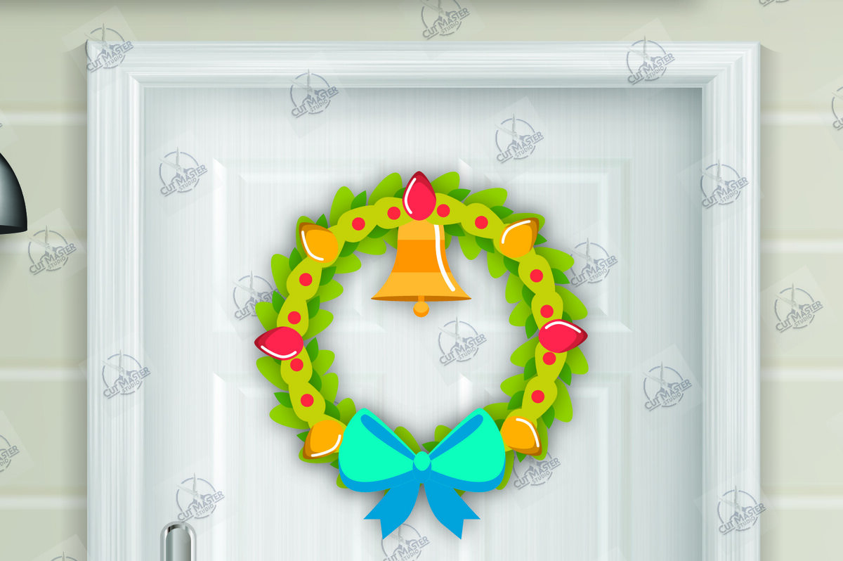 Σετ των 3 Intra απο ξύλο plywood 3mm-4mm πάχος - Χριστουγεννιάτικο στεφάνι Laser Cut  Δίασταση 15x15 cm INTRAFABR-111494789