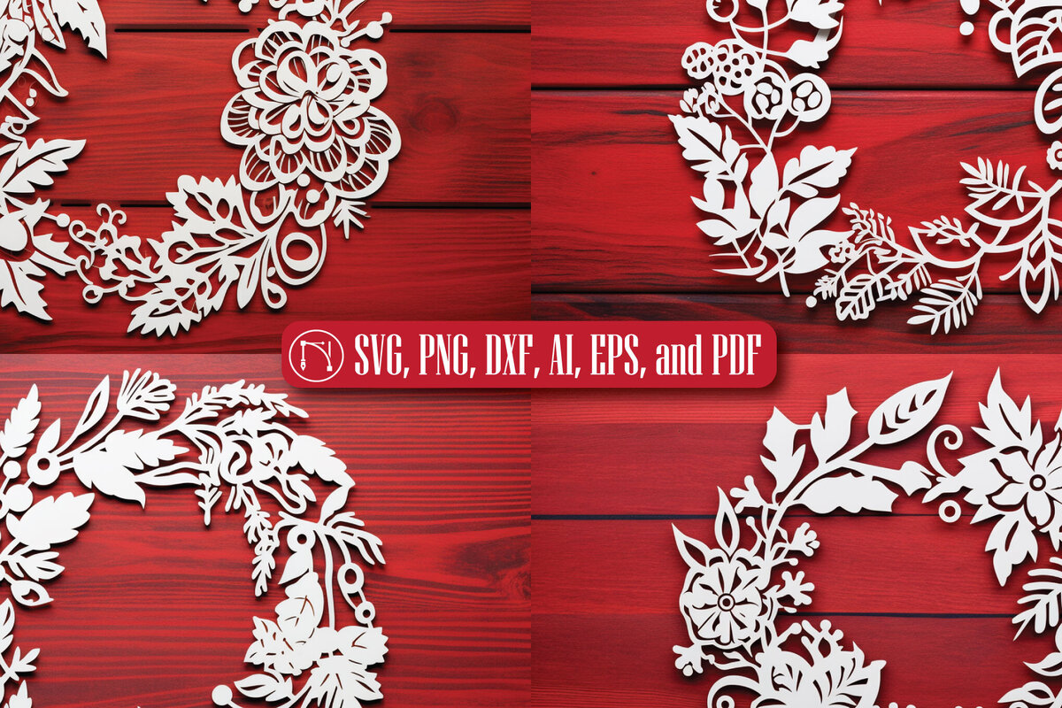 Σετ των 3 Intra απο ξύλο plywood 3mm-4mm πάχος - Χριστουγεννιάτικο στεφάνι στολίδι  Πακέτο Δίασταση 4x4 cm INTRAFABR-82603303