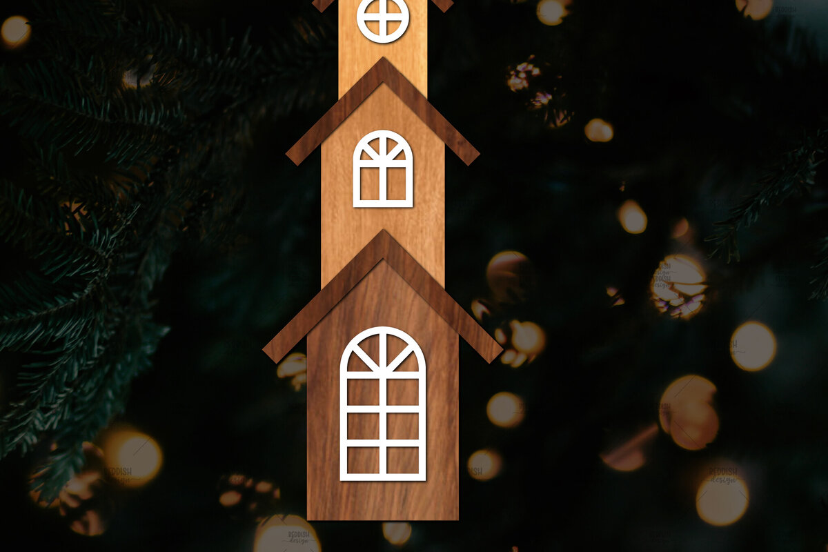 Σετ των 2 Intra απο ξύλο plywood 3mm-4mm πάχος - Πρότυπο κοπής με λέιζερ εκκλησίας, εκκλησία Woodcu Δίασταση 15x15 cm INTRAFABR-111225925