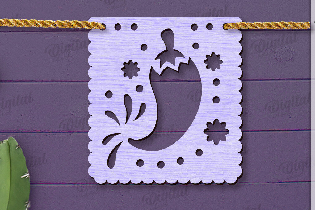 Intra απο ξύλο plywood 3mm-4mm πάχος - Cinco De Mayo Banner Laser Cut Δίασταση 30x20 cm INTRAFABR-118735203