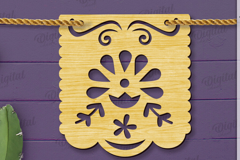 Intra απο ξύλο plywood 3mm-4mm πάχος - Cinco De Mayo Banner Laser Cut Δίασταση 30x20 cm INTRAFABR-118735230