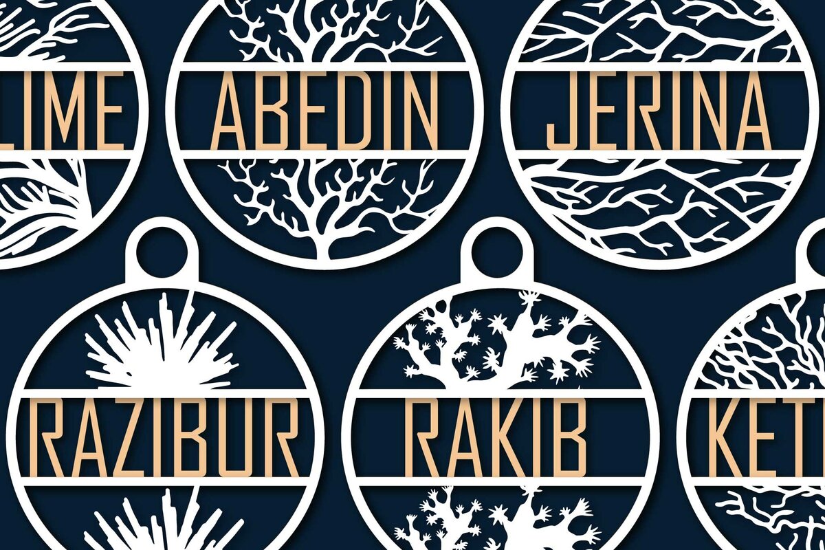 Σετ των 2 Intra απο ξύλο plywood 3mm-4mm πάχος - Πακέτο  Sign Sign Name Circle Cut Laser Cut Δίασταση 30x20 cm INTRAFABR-68192333