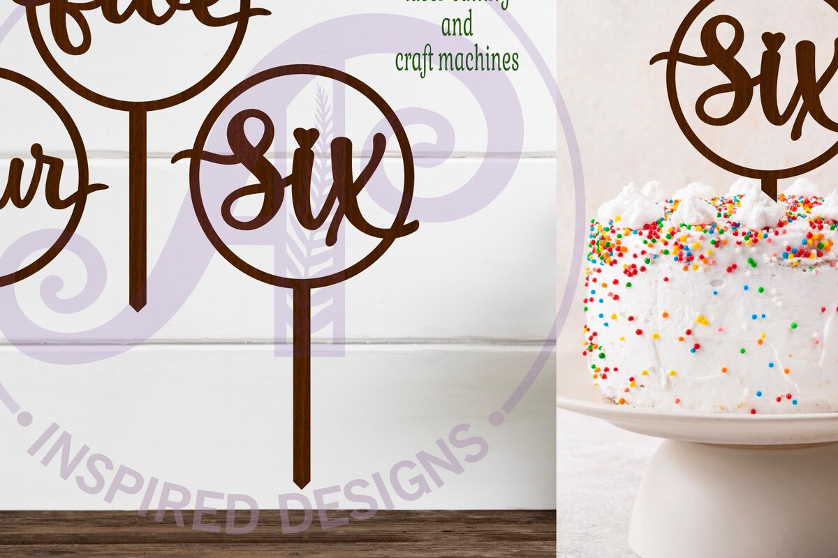 Intra απο ξύλο plywood 3mm-4mm πάχος - Circle Number Cake Topper  4 5 και 6 Δίασταση 30x20 cm INTRAFABR-120251537