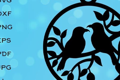 Σετ των 3 Intra απο ξύλο plywood 3mm-4mm πάχος - Circular Birds Earrings Cut Laser Δίασταση 3x3 cm INTRAFABR-105873843