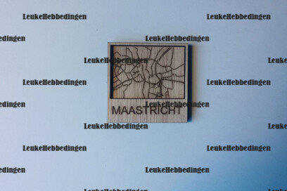 Intra απο ξύλο plywood 3mm-4mm πάχος - Χάρτης πόλης Μάαστριχτ Κάτοψη Λέιζερ Δίασταση 30x30 cm INTRAFABR-87832814