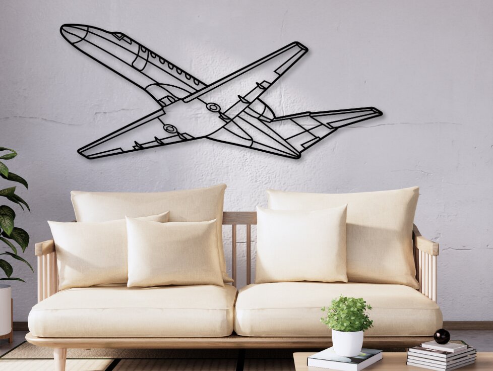 Σετ των 2 Intra απο ξύλο plywood 3mm-4mm πάχος - CJ 3 διανυσματικό σχέδιο κοπής με λέιζερ αεροπλάνου Δίασταση 20x20 cm INTRAFABR-110941833