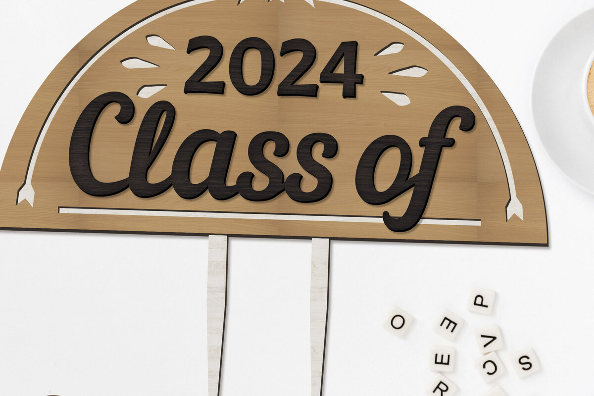 Σετ των 3 Intra απο ξύλο plywood 3mm-4mm πάχος - Διακοσμητικό  κοπής με λέιζερ Class 2024 Δίασταση 6x10 cm INTRAFABR-93884904