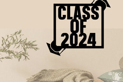 Intra απο ξύλο plywood 3mm-4mm πάχος - Κατηγορία 2024 Graduation Metal Laser Cut Δίασταση 40x50 cm INTRAFABR-87198743