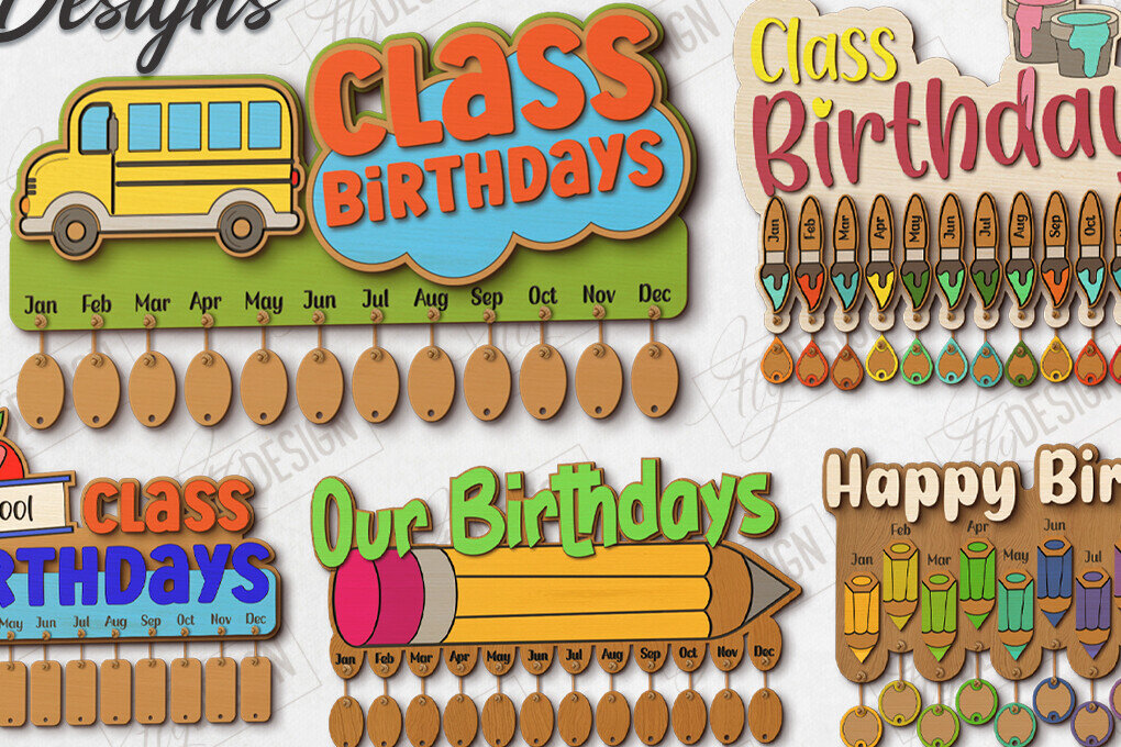 Intra απο ξύλο plywood 3mm-4mm πάχος - Πακέτο γενεθλίων στην τάξη|Πίνακας γενεθλίων Δίασταση 40x50 cm INTRAFABR-118474841